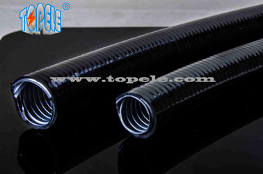 corrugated flexible conduit Grey / Black PVC Coated Electrical Galvanized Steel Flexible Pipe
